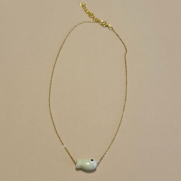 Green Fish Pendant S893 - Picture 2 of 4